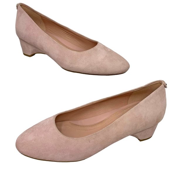 Taryn Rose Babs Pale Pink Suede Demi Wedge‎ Pumps  NWOB - Picture 11 of 11
